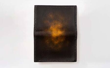 【paikaji leather南風】 牛革 名刺入れ ダークイエロー 名刺約20枚収納 F2Y-6524