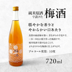梅酒 純米原酒でつけた梅酒 720ml 2本 セット 果実酒 低アルコール 酒 富久錦 リキュール 洋酒 お酒 アルコール 梅 兵庫 兵庫県 加西市
