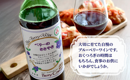 ブルーベリーワイン 「ベリーのささやき」 2019年産 ビンテージ品 お酒 日本ワイン フルーツワイン 果実酒 アルコール ブルーベリー 洋食 東京都 青梅市