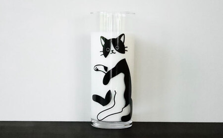 アニマルグラス（260ml）ペアセット『猫』　多治見市 / 丸モ高木陶器 グラス セット ペア[TBA273]