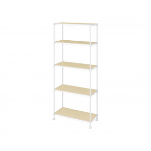 カラーメタルラック　ウッドボード付き CMM-75185B ホワイト