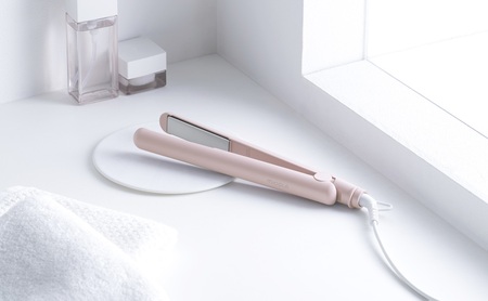 ストレートアイロン HIR-MS102-P ピンク ヘアアイロン ストレート 軽量 ストレートアイロン コンパクト 海外対応 セラミックコーティング ヘアーアイロン 5段階温度調節 スリム ヘアケア プレゼント ギフト MiCORA ミコラ アイリスオーヤマ