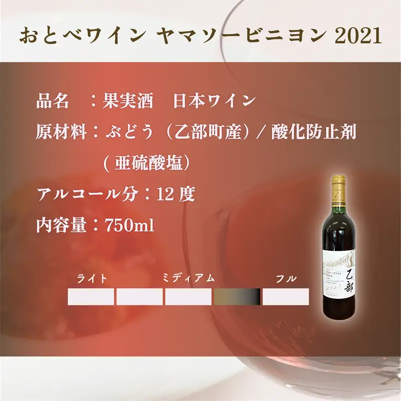 ＜おとべワイン ヤマソービニヨン 750ml×2本セット＞北海道 乙部町 道産 道南 道南ワイン おとべワイン ワイン 赤ワイン 限定 限定品 芳醇 香り