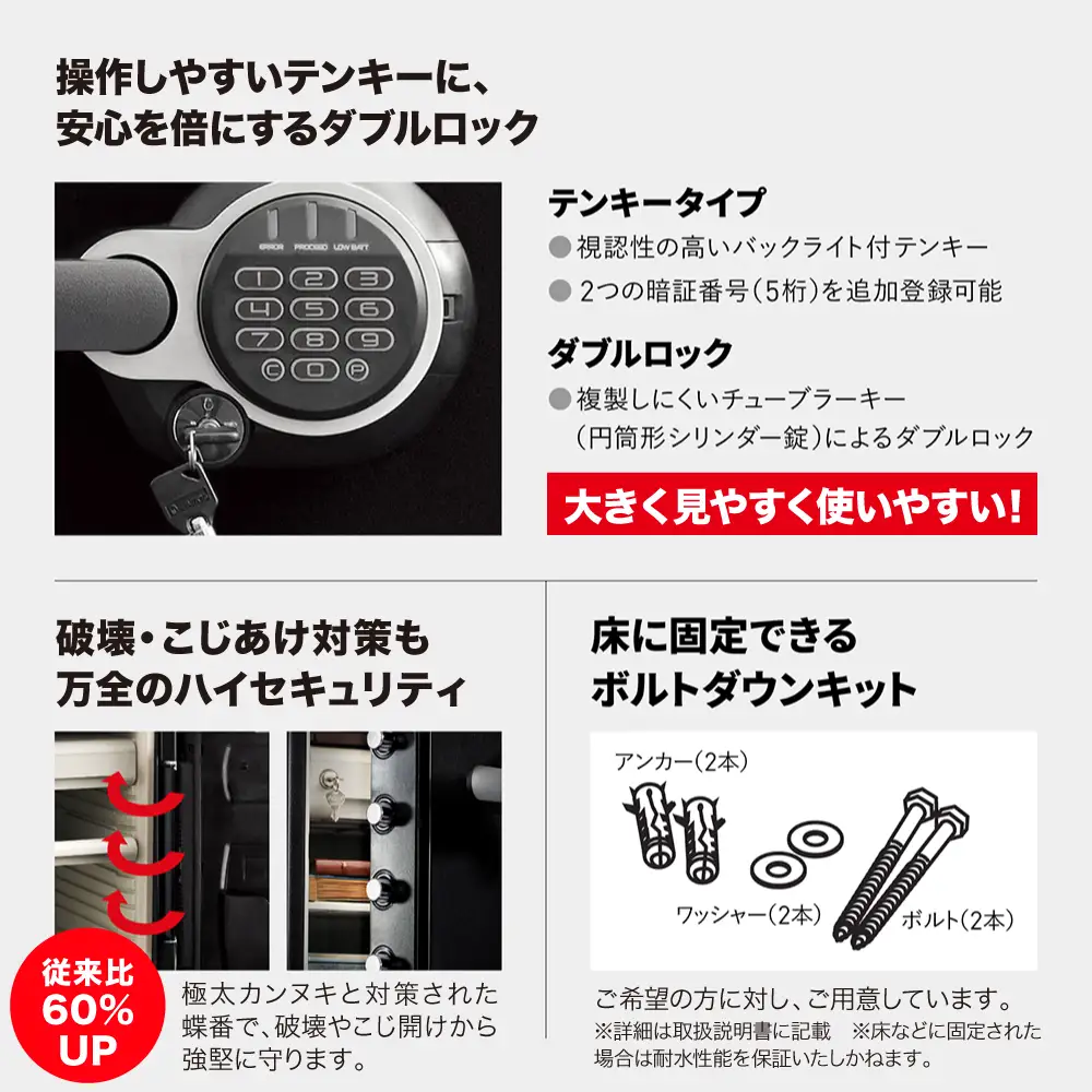 SENTRY金庫 1時間耐火耐水 テンキー鍵 ダブルロック JFW123GEL SENTRY (セントリー) 家庭用金庫 2時間耐火・耐水 JTW123GEL 33.6L A4