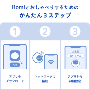 会話AIロボットRomi（Lacatanモデル）本体＋月会費24か月分＜スカイブルー＞【212003-3】