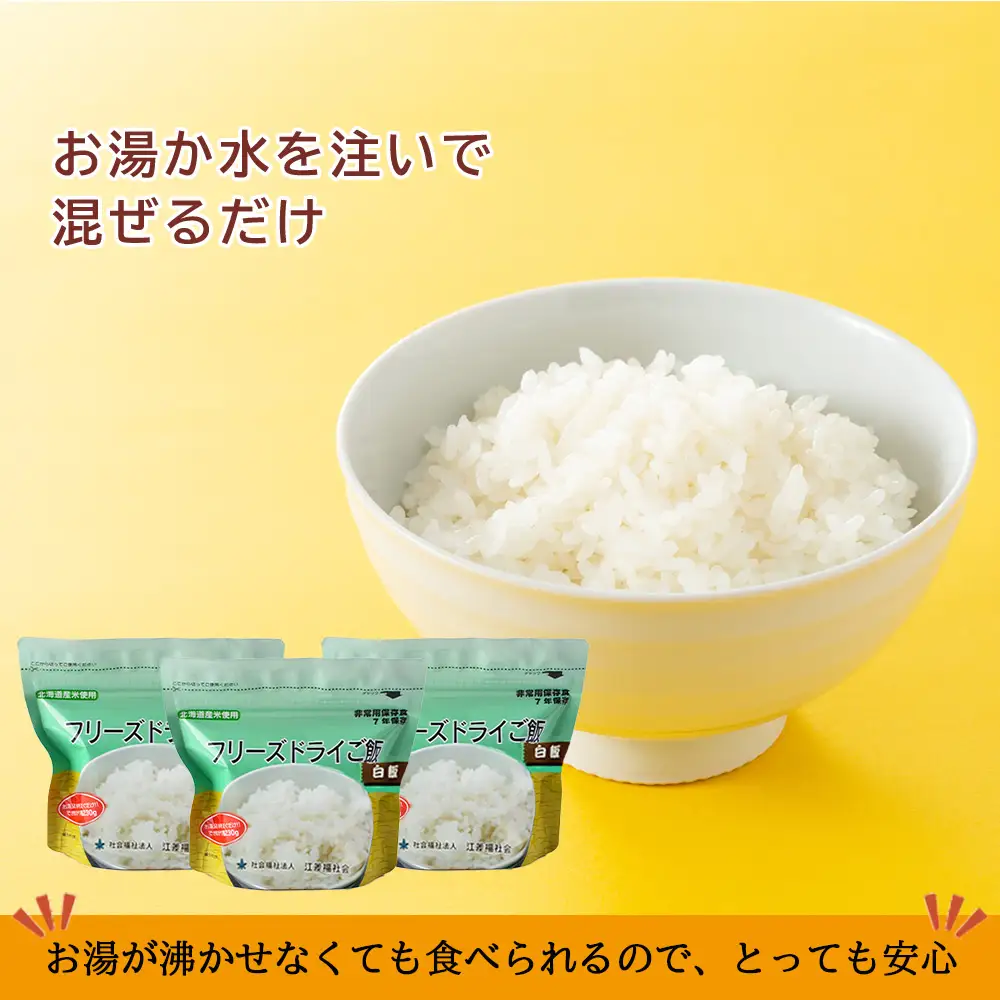 フリーズドライ ご飯 白米 保存食セット30食×10 《知内FDセンター》