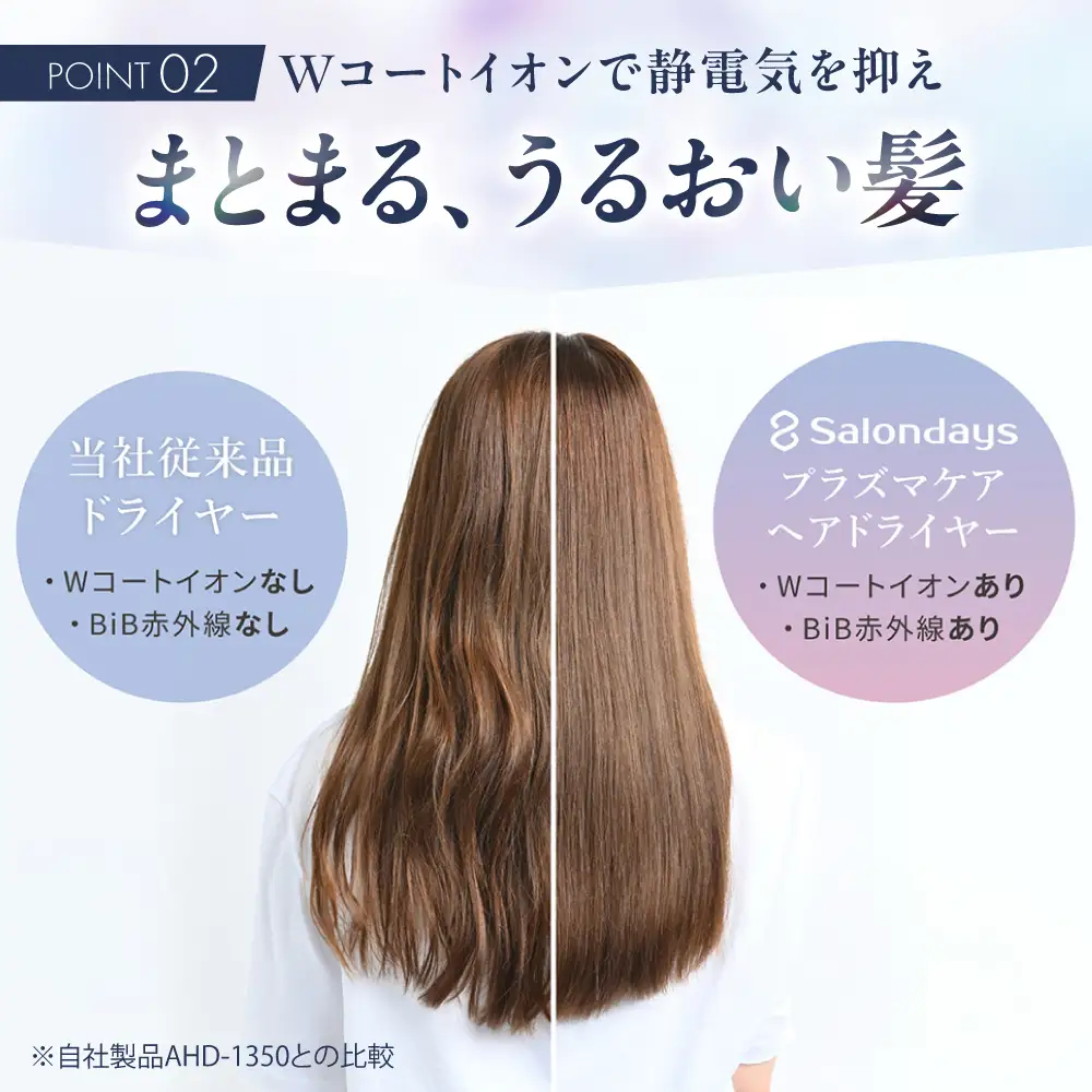 ワンダム プラズマケア ヘアドライヤー SHD-501F ブラック[AOER008] ヘアドライヤー