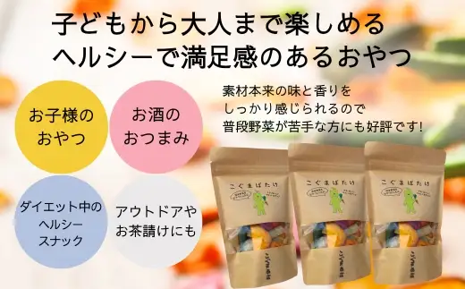 国産野菜チップス こぐまばたけ40g×3袋 ギフトボックス 国産素材100％