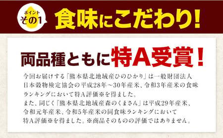 令和7年産 特A受賞品種 【隔月6回定期便】無洗米ひのひかり 5kg  無洗米森のくまさん 5kg 計10kg 食べ比べ厳選お楽しみセット 熊本県産(玉東町産含む） 無洗米 精米 玉東町 《お申込み翌月から出荷》ブランド米