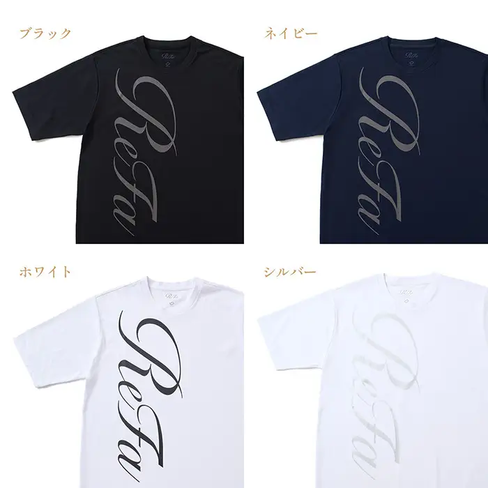 【シルバー Lサイズ】リファ バイタルテック コンフォートジャージー クルーネックTシャツ ReFaロゴ