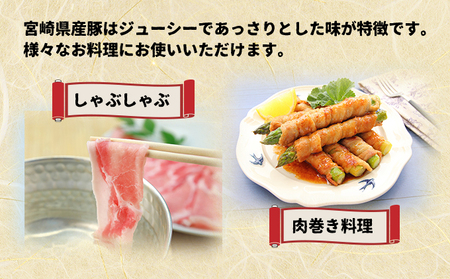 宮崎県産豚モモスライス 400g×5パック 計2kg_K049-004