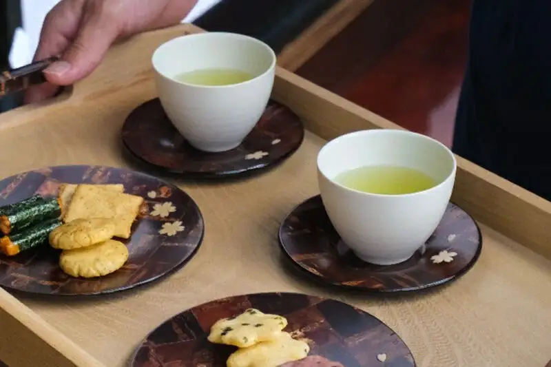 角館樺細工《樺細工 八柳》丸銘々皿 市松 ゆうパケット 角館工芸協同組合