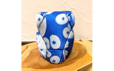 墨流し染 木目込み人形 (青泡柄) ／ 染美堂 一点物 絹 現代風 アート 贈り物 上品 奈良県 葛城市   【snbd018】