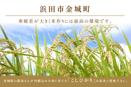 浜田市金城町産こしひかり　３ｋｇ 【058_1843】