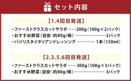 【6回定期便】【Ortolano】野菜 定期便 サラダ ドレッシング 詰め合わせ セット 野菜 岡山県 倉敷市