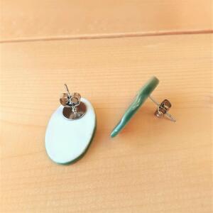 noji(楠 -kusunoki-)♪有田焼 サークルステンレスピアス おしゃれ アクセサリー 磁器 A11-100