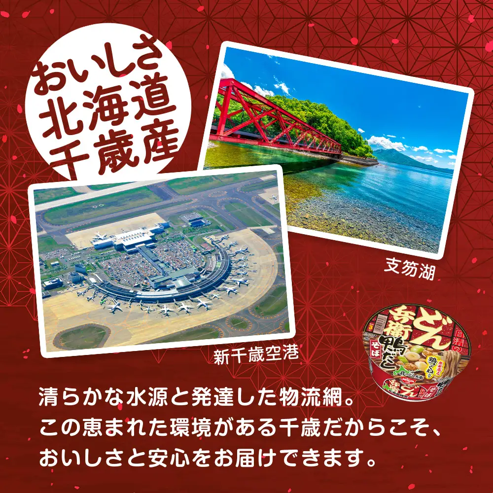 日清 北のどん兵衛 鴨だしそば [北海道仕様]12個