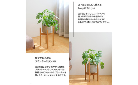 府中家具　プランター・フラワースタンド Mサイズ　ウォールナット ／ 木製 花台 植木鉢台 インテリア 広島県 No.591-02