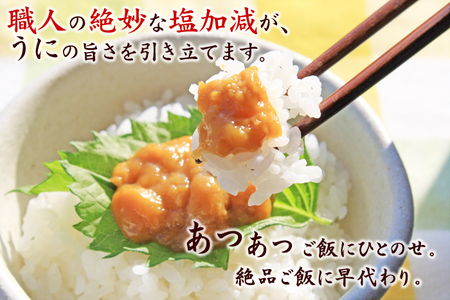 三陸水産 普代産 塩うに 瓶詰１本60ｇ ミョウバン不使用 無添加 雲丹 uni ウニ 冷凍 うに 瓶