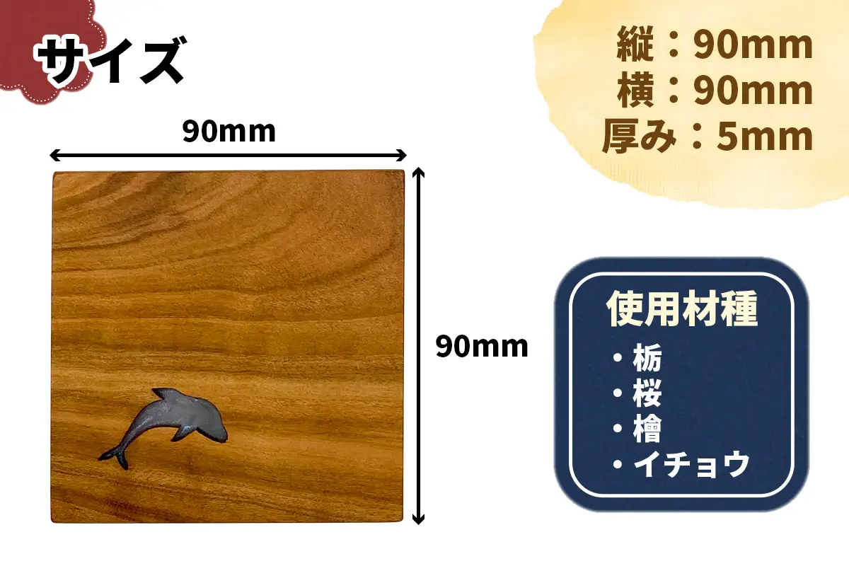 ワンポイント レジン コースター ランダム 5枚セット [0809]