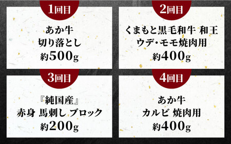 全12回 お肉づくし満腹定期便 馬刺し生レバーハツサーロインステーキAYZZ003