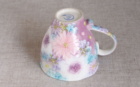 【瀬戸焼】「工房 ゆずりは」 色彩花 マグカップ 1個 【松本陶器株式会社】 / マグ 食器 コーヒーカップ ティーカップ / 瀬戸市[BBDX014]