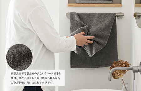 ファミーユ フェイスタオル10枚セット チャコール