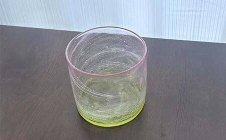 【ギフト用】〈ガラス作家　田中沙弥佳〉グラス「硝器ー山桜ー」 硝子 ガラス 贈り物 ギフト F6L-1276