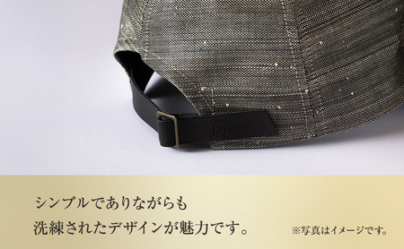 キャップ 希少素材 アバカ織とレザーのキャップ ブルー 帽子 ファッション アバカ しっとり 光沢 高級感 上品 アウトドアシーン リゾート 通気性 シンプル 袋井市 静岡県