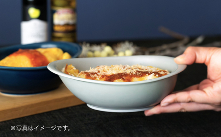 【波佐見焼】OVENWARE オーバル M〈ブルー・グレー〉2点セット【西海陶器】[OA514]