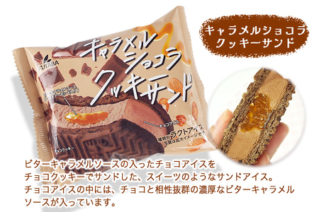 フタバ食品　キャラメルショコラクッキーサンド　12個/人気返礼品 フタバ食品 福袋 スイーツ デザート 大容量 プレミアム 人気 お取り寄せ 限定品 オリジナル 食べ比べ 詰め合わせ 氷菓子 バニラ チョコ アソート 大人におすすめ 子供 おやつ 夏 ひんやり 一押し