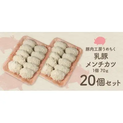 Y04-09 乳豚 メンチカツ20個 メンチカツ