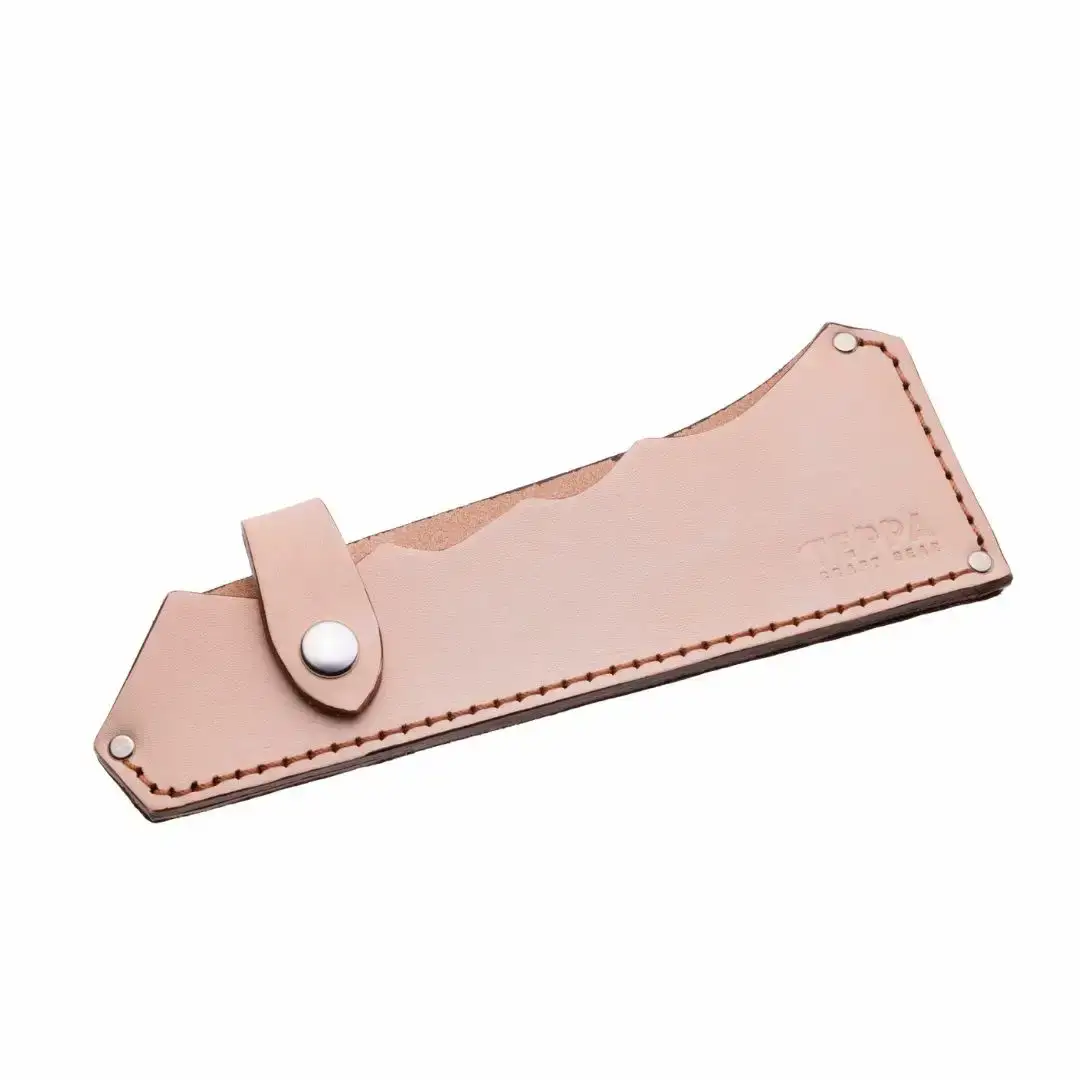 [TEPPA] 焚火鉈 粟 ヌメ革 専用革ケース付 キャンプ用品 アウトドア用品   ナタ なた 薪割り 山林 焚き火 ブッシュクラフト 刃物 登山 木こり 薪ストーブ【034S030】