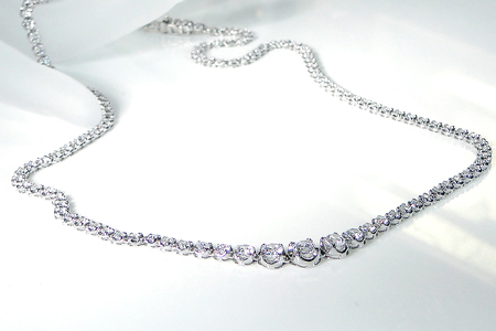 pt900【3.0ct】全周 ダイヤモンド テニスネックレス CSN00114 SWAV062