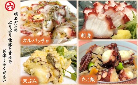 【明石産】ほんまにうまい！釜あげ明石だこ3尾1kg　前浜限定 鮮度抜群 産地直送 真空冷凍 冷凍 小分け 兵庫 明石林崎漁港 本場の味 老舗 海鮮【全国発送】