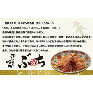 ホルモン焼肉ぶちの　和牛カルビ詰め合わせ　10パック