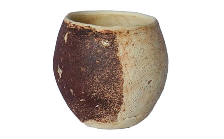 【美濃焼】 陶芸家「小林由昂」ロック杯（モカ  白土with赤土） 多治見市/井澤コーポレーション 手作り 焼き締め  カップ[TBP294]