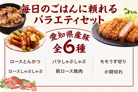 知多ポークバラエティーセット 便利な小分け 知多ポーク 自社ブランド 豚肉 焼き肉 焼きそば 炒め物 とんかつ しゃぶしゃぶ 焼肉 豚バラ 豚ロース 豚肩ロース 豚モモ うす切り 豚小間切れ とんとことん 知多ピッグ ブランド豚 豚 農場 農場直営 愛知県産豚肉 国産 常滑市 ふるさと納税