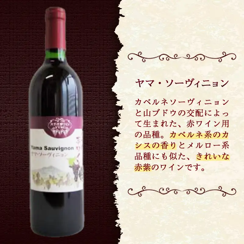 八千代夢ワイン シリーズ ヤマ・ソーヴィニョン（赤）・ つくば甲州（白）2本セット（茨城県共通返礼品・八千代町） ／ 国産 酒 アルコール ぶどう ギフト