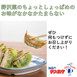 野沢菜漬け ぎょうざ 2袋[56粒×2袋] / テンホウ 冷凍 餃子 大容量 信州 長野県 諏訪市 諏訪 [21-30]