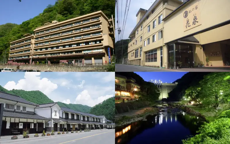 5つの旅館から選べる 湯原温泉郷ペア宿泊券【リーズナブルコース】 （1泊2食付きプラン 平日限定） 【ycrk002-01】