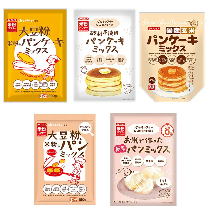 【コラボB】パン・パンケーキミックス5種＆はちみつ450g No.586