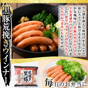 黒豚荒挽きウインナー計1.2kg(200g×6P) 鹿児島県産 豚肉 ウインナー【ナンチク】A1001