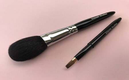 熊野化粧筆 咲fude 2本セット【メイクブラシ 化粧筆 リップブラシ チークブラシ 熊野筆 伝統工芸 職人技 高級筆 セット ギフト 贈り物】 17-2