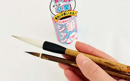 熊野筆 人気書筆2本&筆シャン【書道筆 習字筆 筆 お手入れ メンテナンス 熊野筆 伝統工芸 職人技 手作り セット ギフト 贈り物】 27-83
