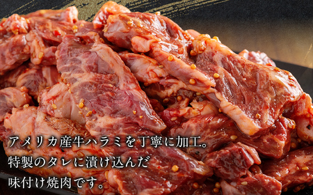 牛サガリ味付き焼き肉用と牛ハラミ味付焼き肉用セット 1kg（各250g×2） MROBM066