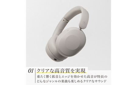ANCワイヤレスヘッドホン final UX1000 GREIGE ハイコスパモデル/ノイズキャンセリング/ノイキャン/ANC/マイク付き
