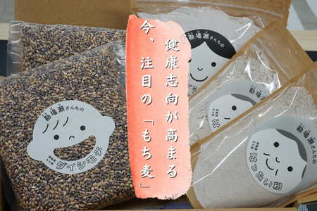 徳島県美波町産もち麦セット（もち麦500g×2袋・もち麦粉500g・はったい粉200g×2袋）