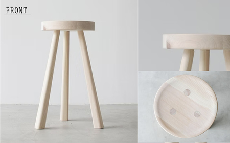 茂木町産無垢材のヒノキ使用！ Stool(いす) 1脚 丸山木工所