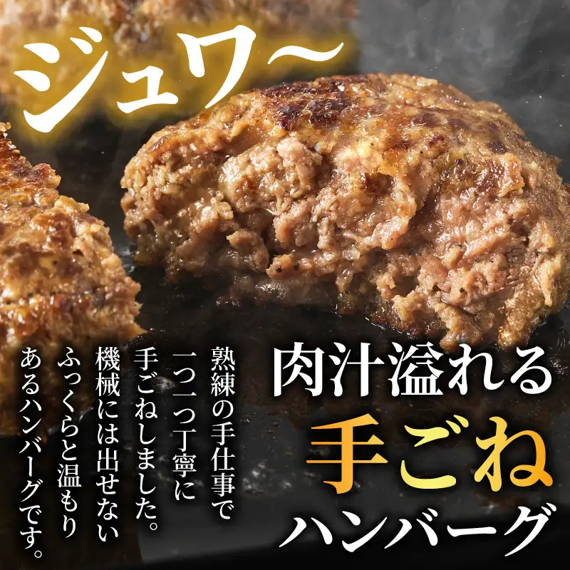 ≪手作り!!≫宮崎県産黒毛和牛肩ロース100%★ハンバーグ(計5個) 肉 牛肉 加工品 惣菜 国産_T025-0495